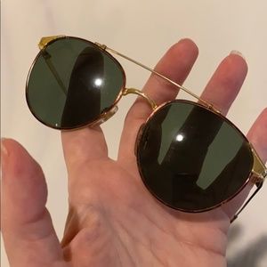 Eddie Bauer Vintage Gold Aviator Sunglasses RARE!